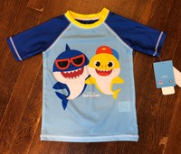 baby shark rash guard