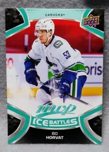Bo Horvat, 2021-22 Upper Deck MVP Ice Battles Parallel #53, Vancouver Canucks - Picture 1 of 2