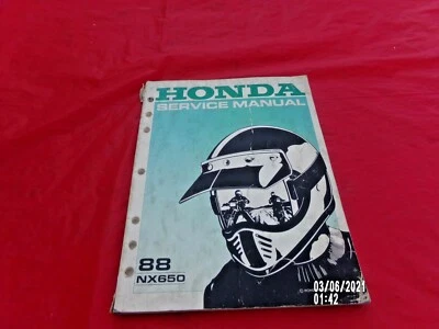 HONDA NX650 NX 650 REPAIR SERVICE SHOP MANUAL 1988  Foto 1 de 4