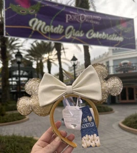 Disney Parks Beignet All Day Scented Minnie Mickey Ear Headband Loungefly - Picture 1 of 2