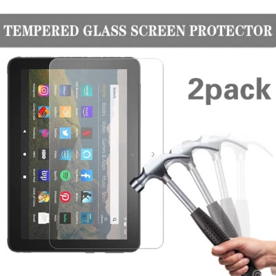 2 X Tempered Glass Screen Protector For Amazon Fire 7/HD 8 10/Plus/MAX 11/2024 - Image 1 of 4