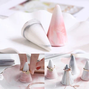 Ring Display Stand Tray Ceramic Jewelry Storage Finger Cone Ring Holder Craf-sp - Picture 1 of 9