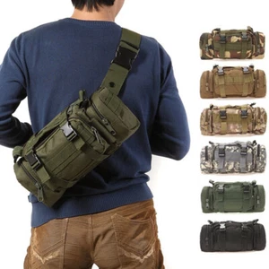 Outdoor Hiking Travel Sling Pack Tactical Molle Shoulder Bag Messenger Bag Men - Picture 1 of 16