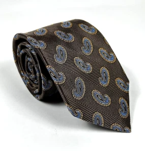 Robert Talbott Best of Class Mens Tie 100% Silk Brown Paisley Pattern Necktie - Picture 1 of 7