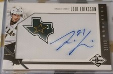 12-13 Panini Limited Monikers Platinum Autograph Loui Eriksson /49 M-LE Texas