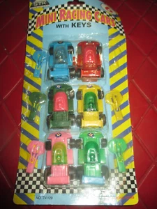 STK INTERNATIONAL Vintage PACKAGE Of 6 MINI RACING CARS With KEYS - 1970's - Picture 1 of 3