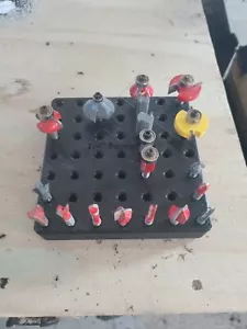 1/4" Router Bit Storage Tray Holder | EXTRA LARGE | End Mill Organizer (49 spot) - Picture 1 of 7