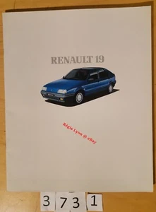 RENAULT 19 TR TS TD TSE TXE TDE GTS GTX GTD Prospectus Fr 38 pages 10/1988 - Imagen 1 de 11