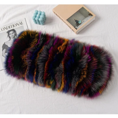 Bufanda de piel de zorro real para mujer chal envolturas capa invierno cálido fiesta cena pañuelo para el cuello Foto 1 de 4