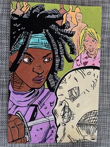 Skybound Michonne TWD Custom Artwork COA Bag Board Comic Book Variant July 2021 - Picture 1 of 4