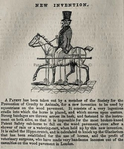 c1845 PATENTE PARA LA SOCIEDAD PARA LA PREVENCIÓN DE LA CRUELDAD HACIA LOS ANIMALES Impresión Antigua - Imagen 1 de 2