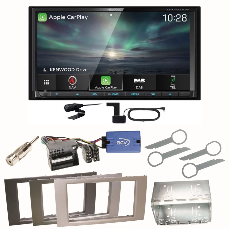 Kenwood DNX-7190DABS Android Auto CD Einbauset für Ford Kuga Fusion Galaxy S-Max - Bild 1 von 1