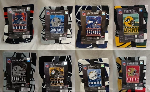 NFL Oversized Silk Touch Soft 60 x 80 Plush Throw Blanket Cover