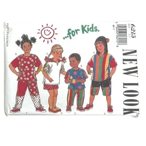 New Look Child’s Pattern 6215 Shirt Hood Shorts Pants Sizes 2-7 Uncut Girl Boy - Picture 1 of 4