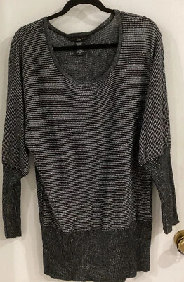 APOSTROPHE WOMAN Black Silver Metallics Sweater Holiday Party Plus Size 16-18W - Image 1 of 4