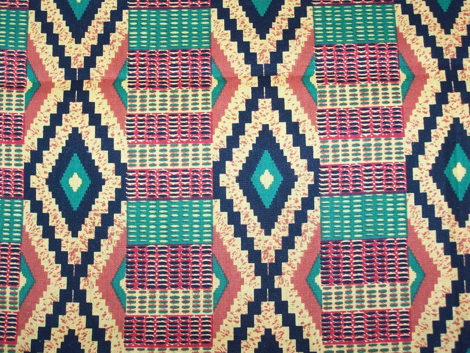 Orange Striped Kente Fabric scrap,  9”X 22” - Image 1 of 1