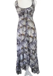 Just Jeans Maxi Dress Size 8 Y2K Hi Low Cottagecore Whimsygoth Fairy - Picture 1 of 22