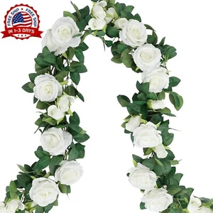 Guirnalda De Flores Artificiales Para Fiesta Decoracion Arco Boda 4Pcs 26.2Ft US - Picture 1 of 8