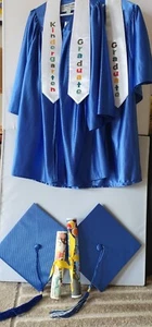 Kindergarten Graduation Cap Gown Stole Tassel Certificate set of 2 - Picture 1 of 3