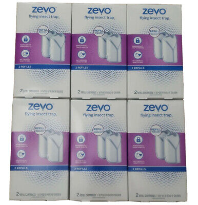 6x2=12 Pack Zevo Flying Insect Trap Refill Cartridges - Free Shipping • 55$