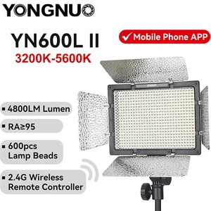 YONGNUO YN600L II Pro LED Panel Video Light Adjustable 3200-5500K Remote Control - Picture 1 of 8