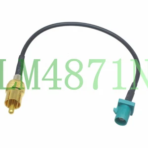 Fakra Z 5021 SMB Water Blue M to RCA plug phono GPS navigation camera RG174 6" - Picture 1 of 4