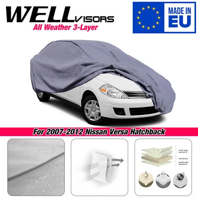 Capa de carro WELLvisors All Weather 3-6898478HB para 07-12 Nissan Versa Hatchback - Imagem 1 de 4