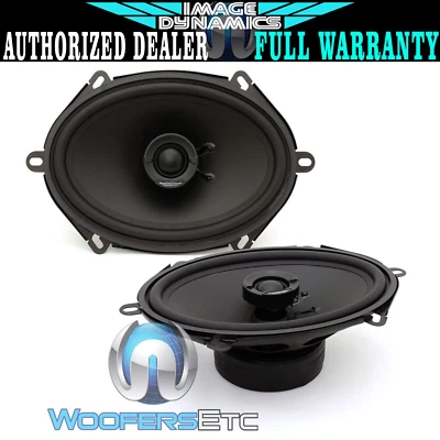 IMAGE DYNAMICS ID57 5"X7" CAR AUDIO 4OHM 2WAY SILK TWEETERS COAXIAL SPEAKERS NEW - Image 1 of 4