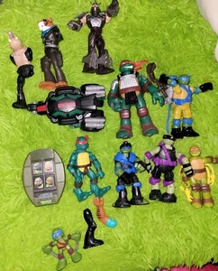 Teenage Mutant Ninja Turtles Action Figure Lot of 11 Mixed Lot, 2 Missing Parts - Picture 1 of 5
