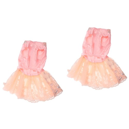 VETEMENTS 2 pezzi vestiti per cani comodi animali domestici ricamo pizzo abito da sposa creativo