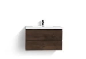 BOHEMIA LINA 36" WALL MOUNTED BATH VANITY WITH REINFORCED ACRYLIC SINK \MOB36 - Picture 1 of 74