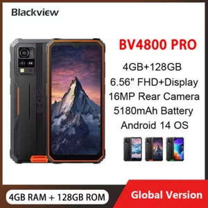 Blackview BV4800 Pro Rugged Phone 4GB+128GB 6.56'' Display 16MP 5180mAh NFC IP68 - Picture 1 of 23