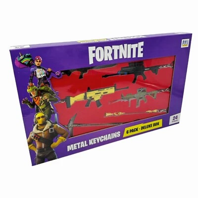 Fortnite 6-Pack Deluxe Box 3D Metall Schlüsselanhänger Zum Sammeln - NEU & OVP
