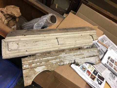 2 salvaged pieces of Victorian gingerbread porch trim boards 36/9” & 24/7” Cover