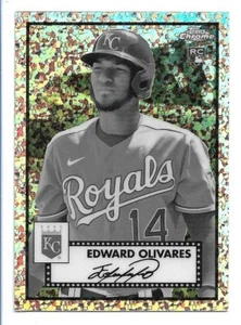 Edward Olivares 2021 Topps Chrome Platinum B&W Mini Diamond Refractor Rookie #85 - Bild 1 von 2