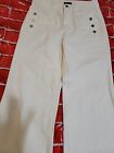 Massimo Dutti Retro Size 2 High Waisted Bootcut White Women's Jeans #1