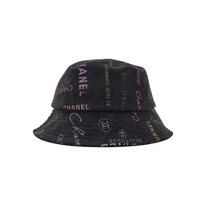 Chanel Denim Mood Cloche Bucket Hat Black M New - Picture 1 of 6