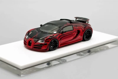 LJM 1:64 Red Chiron Vitesse Racing Sports Model Diecast Resin Car - Image 1 of 4