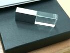 Glass Usb 3.0 Flash Pen Drive Customized Photo Wedding Logo Elegant Paper Box