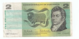 1967 Commonwealth Australia $2 Note Coombs Randall F - gF - Picture 1 of 2