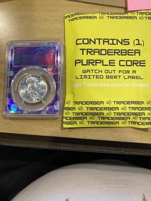 1954 Franklin Half Dollar 50C PCGS MS64FBL Traderbea Purple core - Image 1 of 3