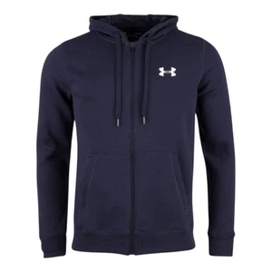 Under Armour ColdGear Rival Fleece Fitted Full Zip Hoodie in Navy Blue Men's M - Picture 1 of 7