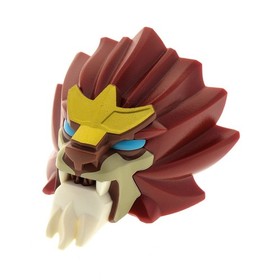 1x Lego Bionicle Figures Head Chima Lion Dark Red CHI Laval 70200 13906pb01
