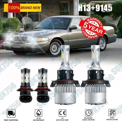 Para Mercury Grand Marquis 2006-2011 - Combo Faro LED + Bombillas Antiniebla 6000K Foto 1 de 4