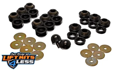 Juego de montaje de cuerpo de suspensión Energy - negro - poliuretano de rendimiento - altura OEM Foto 1 de 2