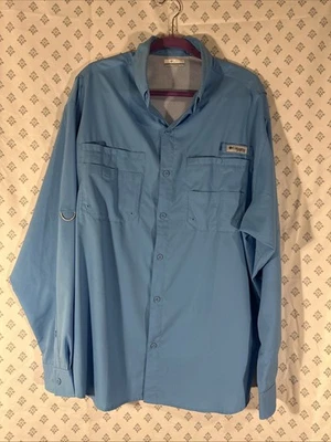 New Columbia PFG Tamiami II Long Sleeve Button Front Shirt Men’s Size XL - Image 1 of 4