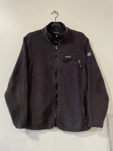 Patagonia Women's Retro Pile Fleece Jacket Ink Black Size Large LOGO - Picture 1 of 8