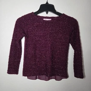 Gemo Kids Sweater 8a Burgundy Textured Shear Back With Under Layer - Picture 1 of 8