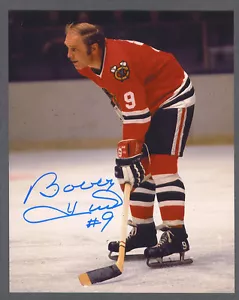 Foto a color firmada por Bobby Hull de los Chicago Blackhawks - Imagen 1 de 1