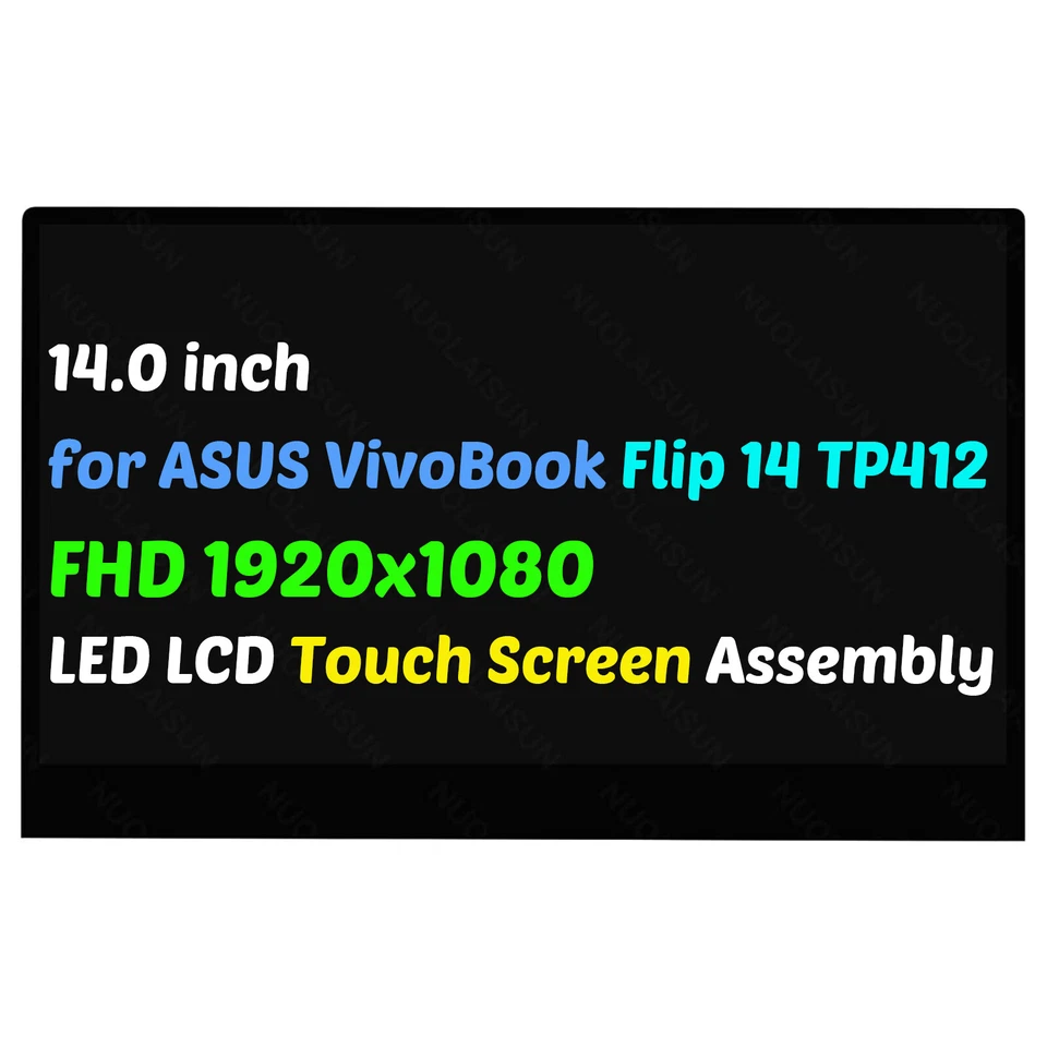 Pantalla táctil LCD de 14" para Asus Vivobook Flip 14 TP412 TP412U TP412UA tp412F FHD Foto 1 de 4